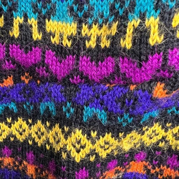 Vintage Peadys Rainbow Alpaca Wool Cardigan Sweater - Picture 12 of 12